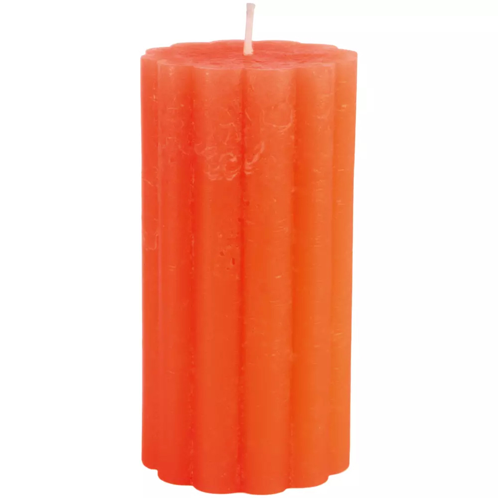 Grand Illusions Rustic Scalloped Pillar Candle